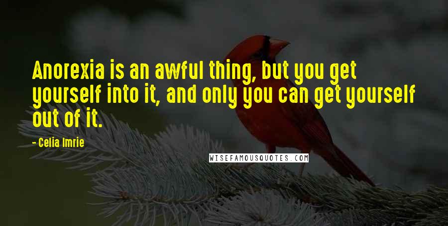 Celia Imrie Quotes: Anorexia is an awful thing, but you get yourself into it, and only you can get yourself out of it.