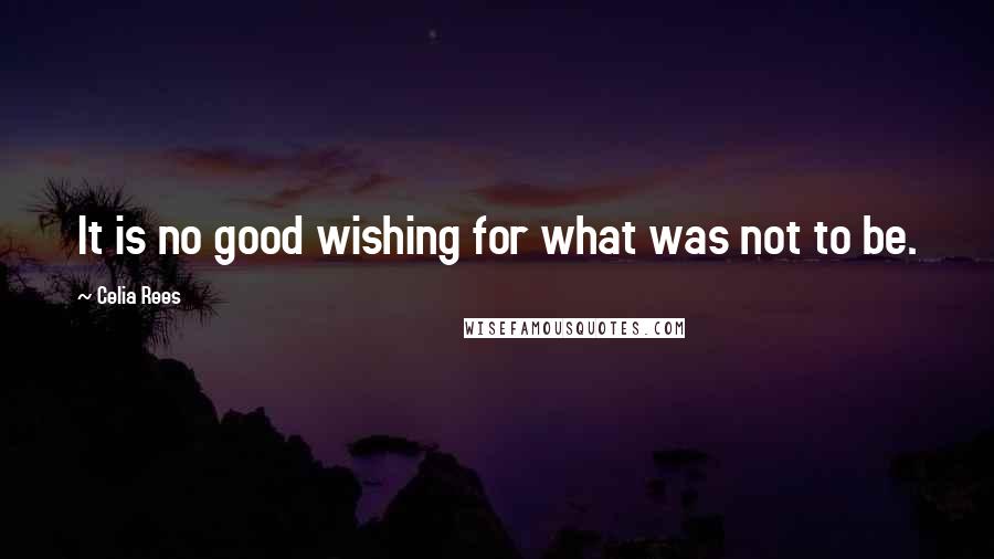 Celia Rees Quotes: It is no good wishing for what was not to be.