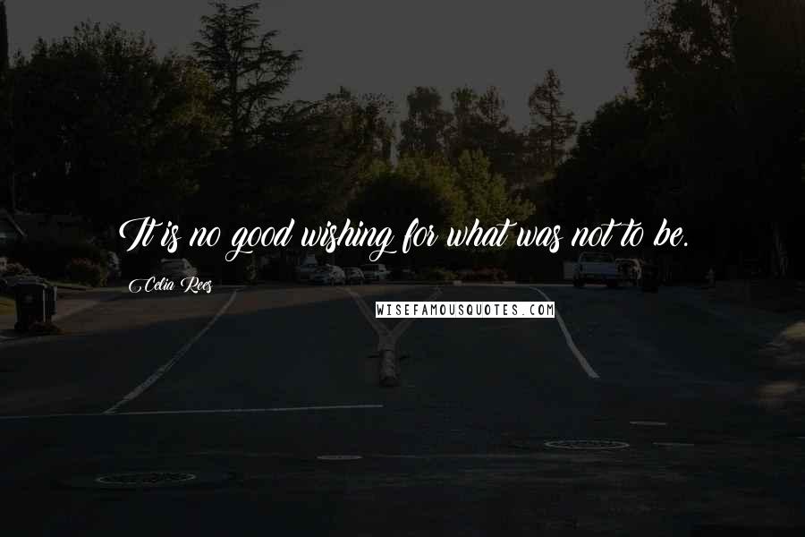 Celia Rees Quotes: It is no good wishing for what was not to be.