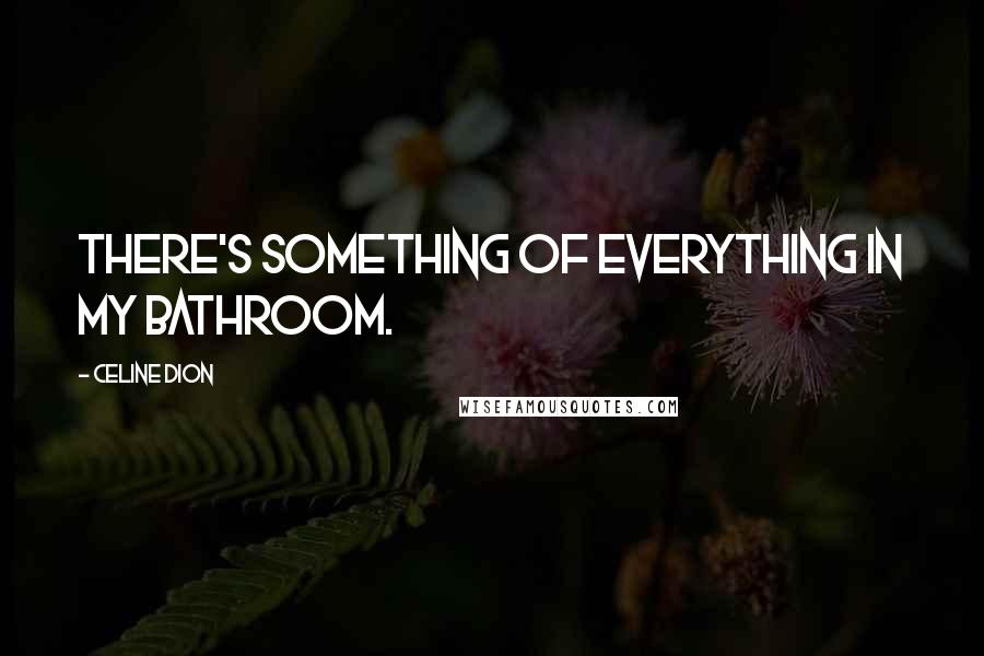 Celine Dion Quotes: There's something of everything in my bathroom.
