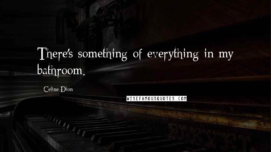 Celine Dion Quotes: There's something of everything in my bathroom.