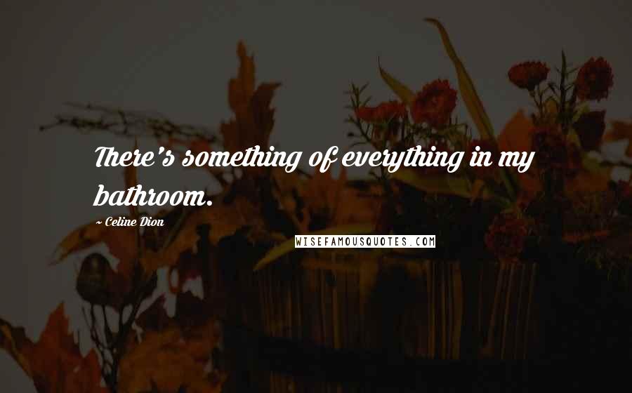 Celine Dion Quotes: There's something of everything in my bathroom.