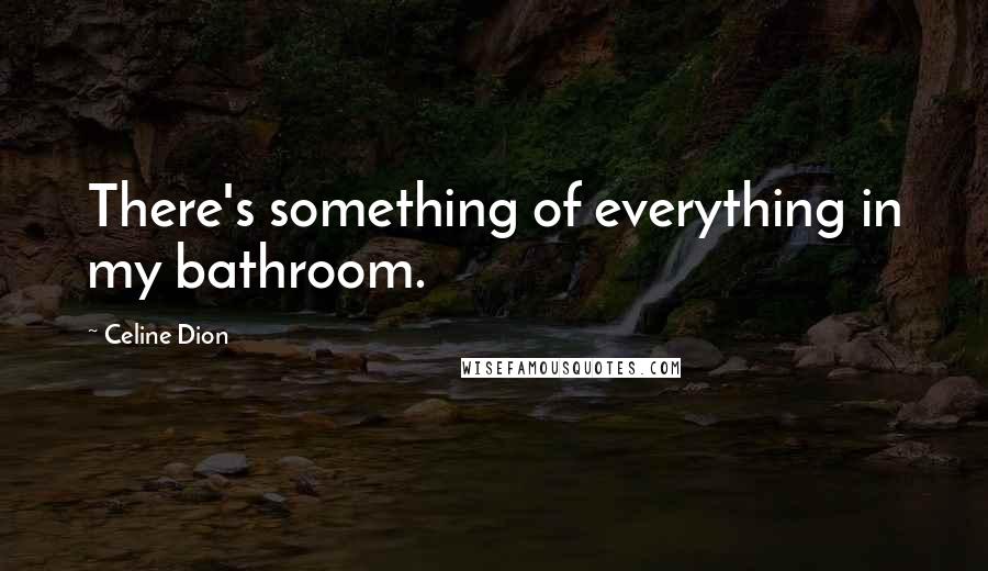 Celine Dion Quotes: There's something of everything in my bathroom.