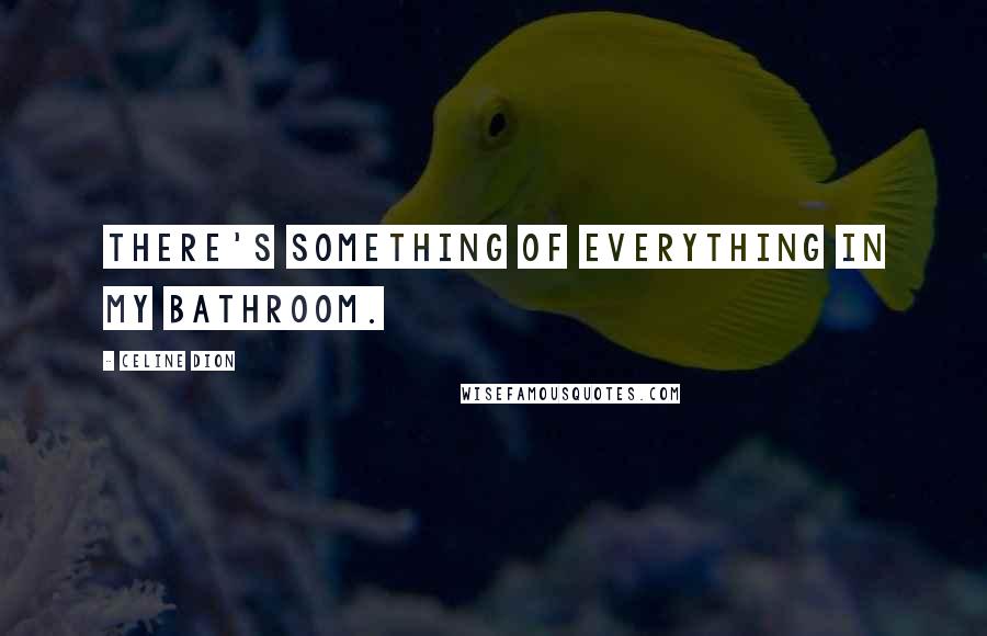 Celine Dion Quotes: There's something of everything in my bathroom.