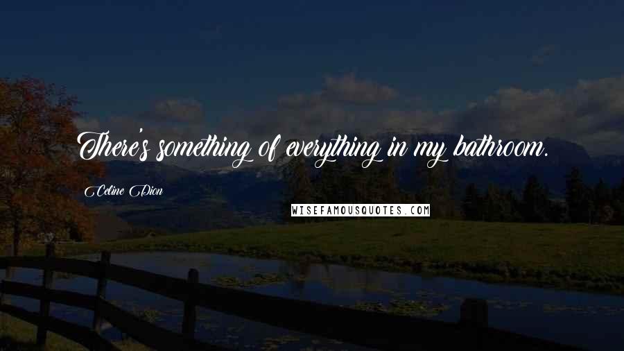 Celine Dion Quotes: There's something of everything in my bathroom.