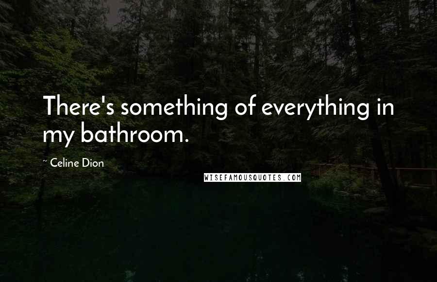 Celine Dion Quotes: There's something of everything in my bathroom.