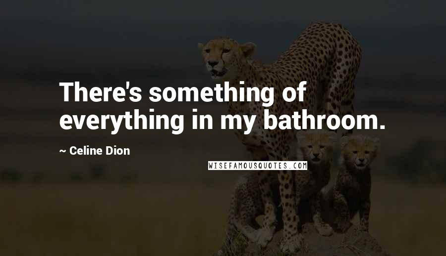 Celine Dion Quotes: There's something of everything in my bathroom.