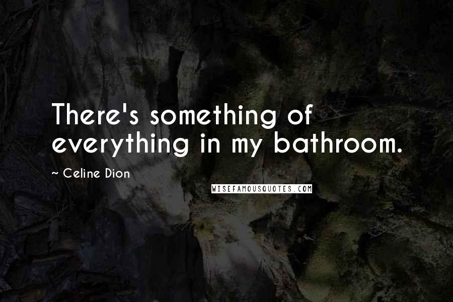 Celine Dion Quotes: There's something of everything in my bathroom.