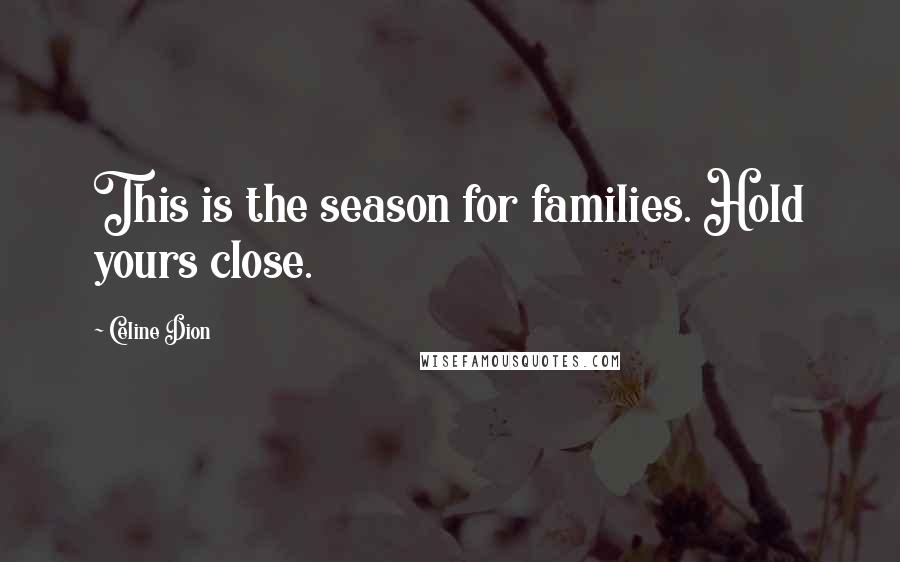 Celine Dion Quotes: This is the season for families. Hold yours close.