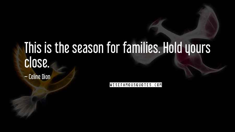 Celine Dion Quotes: This is the season for families. Hold yours close.