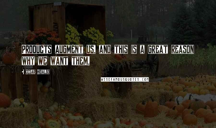 Cesar Hidalgo Quotes: Products augment us, and this is a great reason why we want them.