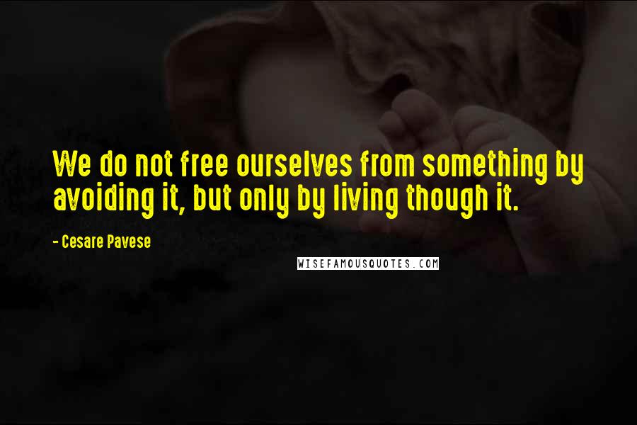 Cesare Pavese Quotes: We do not free ourselves from something by avoiding it, but only by living though it.