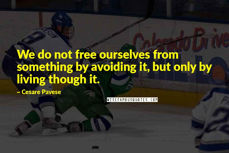 Cesare Pavese Quotes: We do not free ourselves from something by avoiding it, but only by living though it.