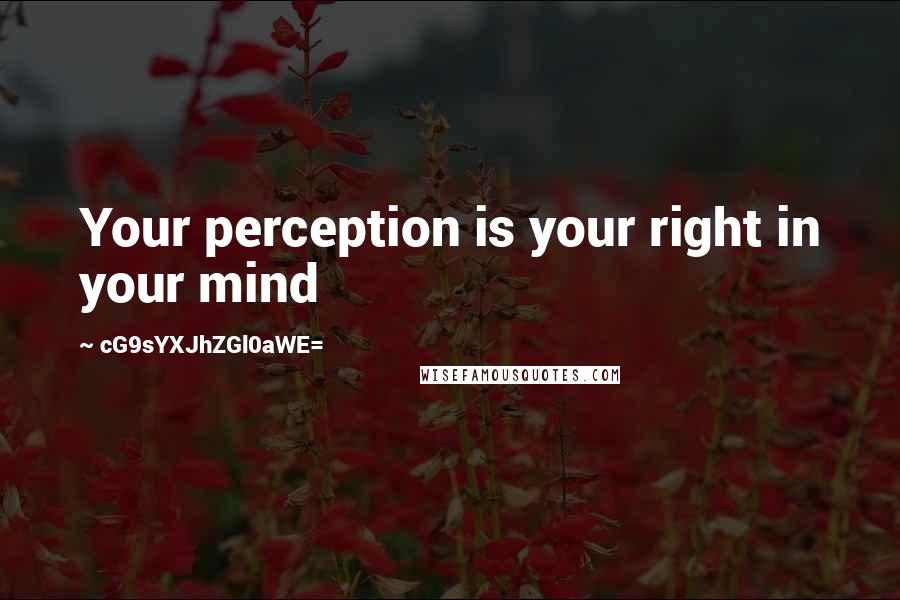 CG9sYXJhZGl0aWE= Quotes: Your perception is your right in your mind