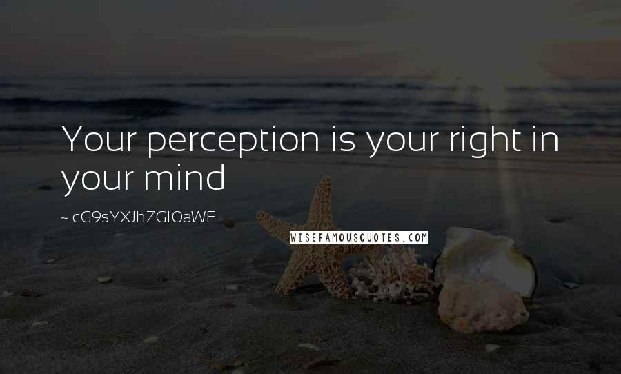 CG9sYXJhZGl0aWE= Quotes: Your perception is your right in your mind