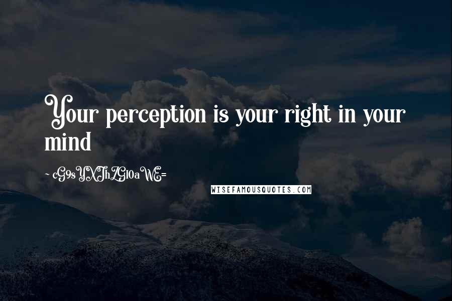 CG9sYXJhZGl0aWE= Quotes: Your perception is your right in your mind