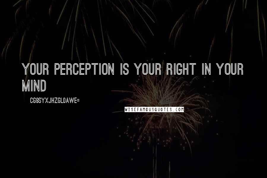 CG9sYXJhZGl0aWE= Quotes: Your perception is your right in your mind