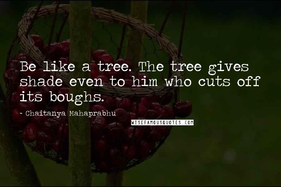 Chaitanya Mahaprabhu Quotes: Be like a tree. The tree gives shade even to him who cuts off its boughs.