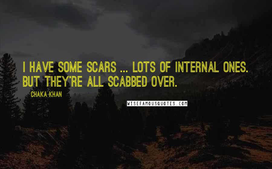 Chaka Khan Quotes: I have some scars ... lots of internal ones. But they're all scabbed over.