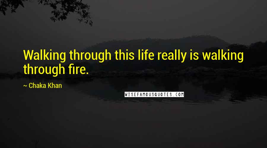 Chaka Khan Quotes: Walking through this life really is walking through fire.