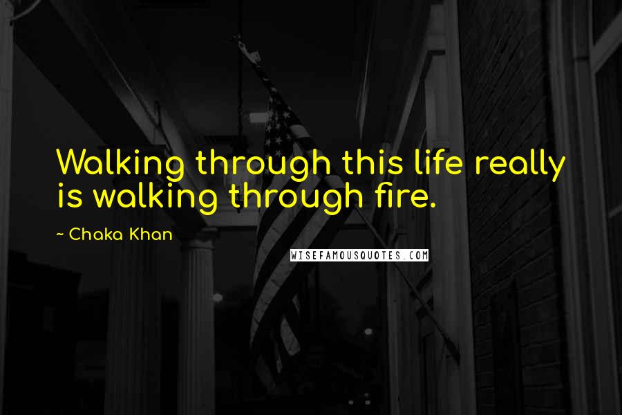 Chaka Khan Quotes: Walking through this life really is walking through fire.