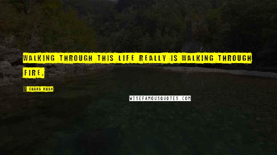 Chaka Khan Quotes: Walking through this life really is walking through fire.