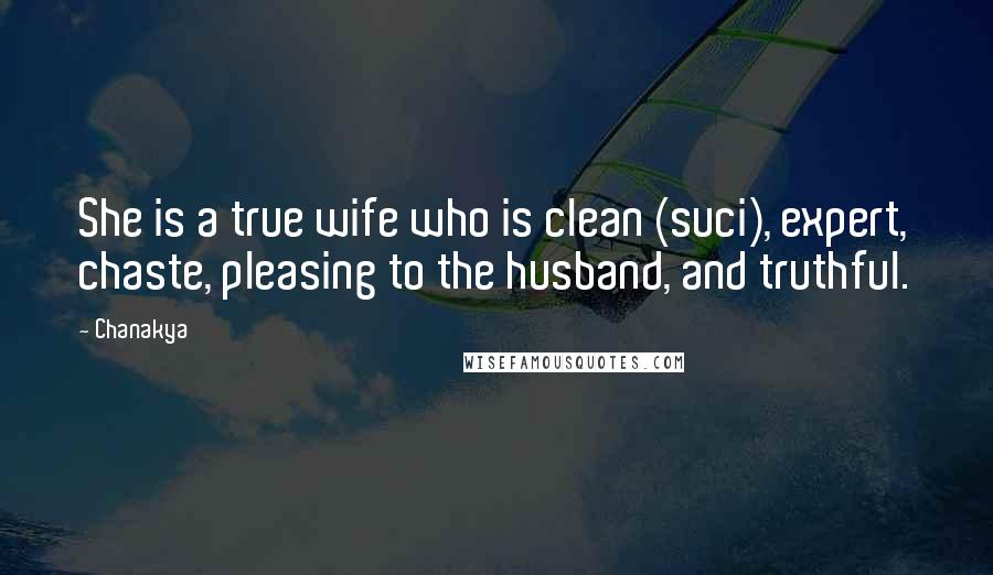 Chanakya Quotes: She is a true wife who is clean (suci), expert, chaste, pleasing to the husband, and truthful.