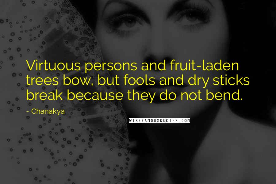 Chanakya Quotes: Virtuous persons and fruit-laden trees bow, but fools and dry sticks break because they do not bend.