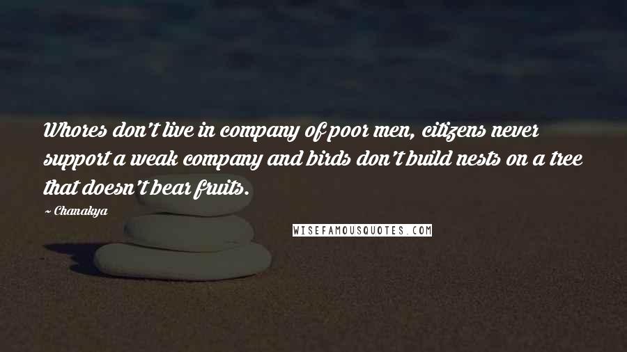 Chanakya Quotes: Whores don't live in company of poor men, citizens never support a weak company and birds don't build nests on a tree that doesn't bear fruits.