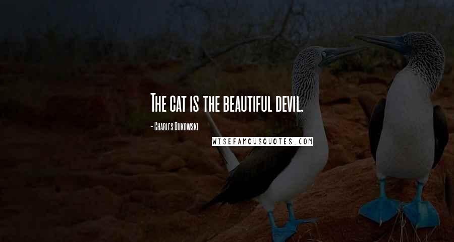 Charles Bukowski Quotes: The cat is the beautiful devil.