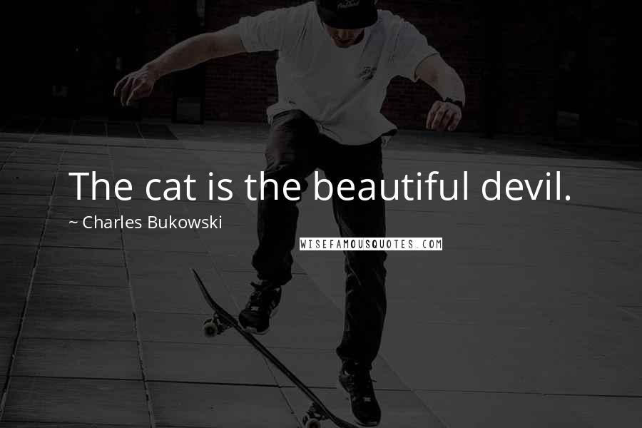 Charles Bukowski Quotes: The cat is the beautiful devil.