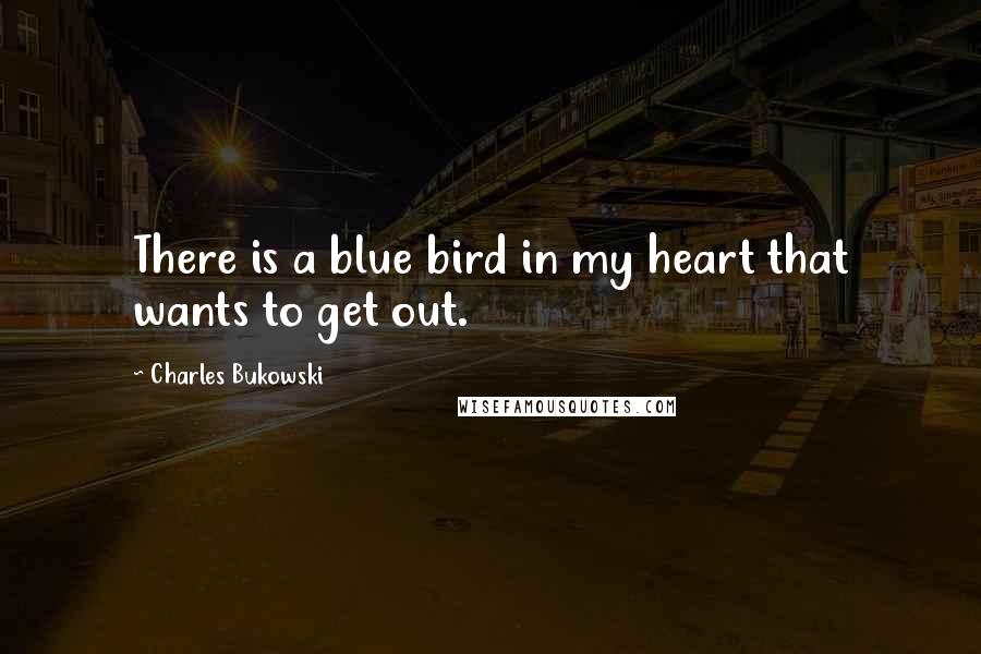 Charles Bukowski Quotes: There is a blue bird in my heart that wants to get out.
