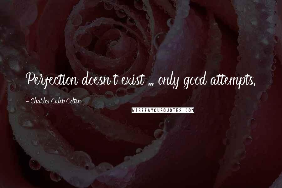 Charles Caleb Colton Quotes: Perfection doesn't exist ... only good attempts.