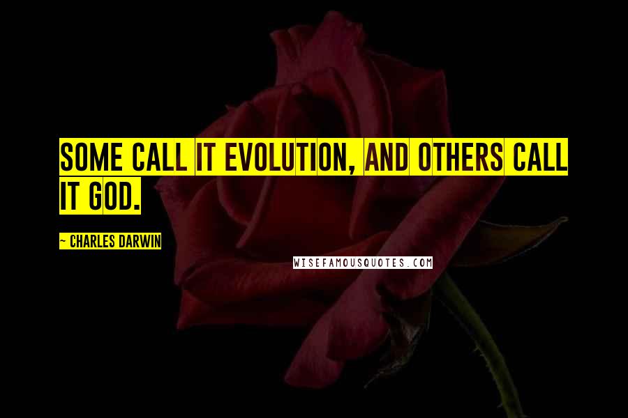 Charles Darwin Quotes: Some call it evolution, And others call it God.