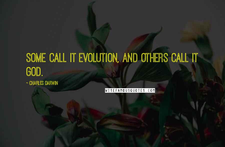 Charles Darwin Quotes: Some call it evolution, And others call it God.