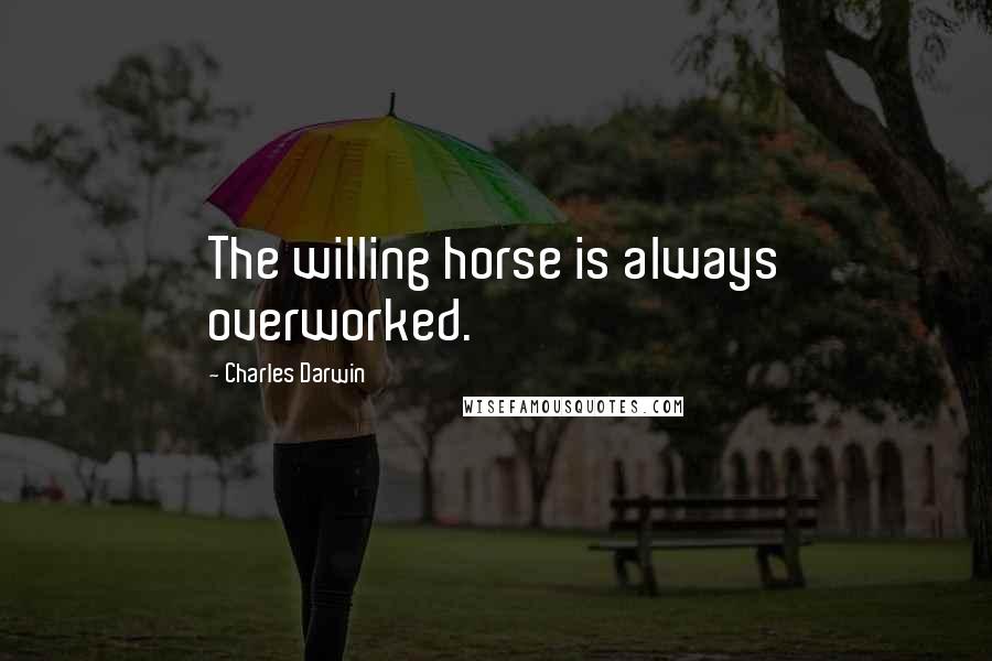 Charles Darwin Quotes: The willing horse is always overworked.