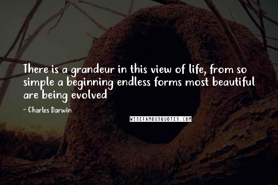 Charles Darwin Quotes: There is a grandeur in this view of life, from so simple a beginning endless forms most beautiful are being evolved