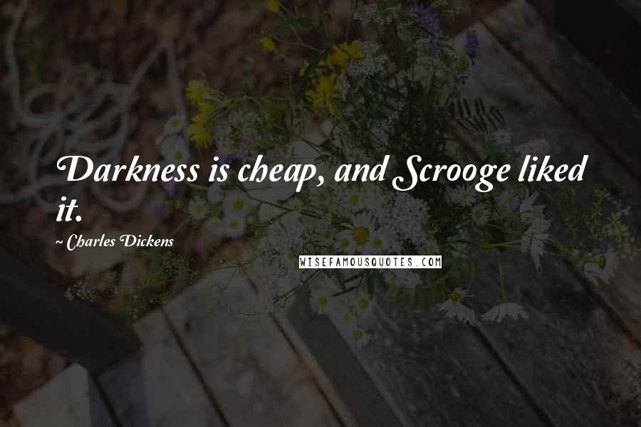 Charles Dickens Quotes: Darkness is cheap, and Scrooge liked it.