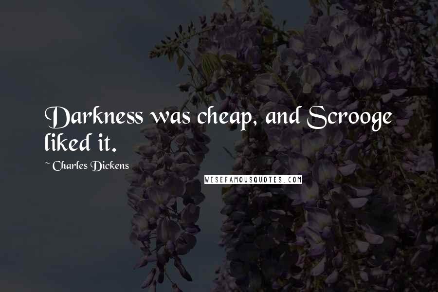 Charles Dickens Quotes: Darkness was cheap, and Scrooge liked it.