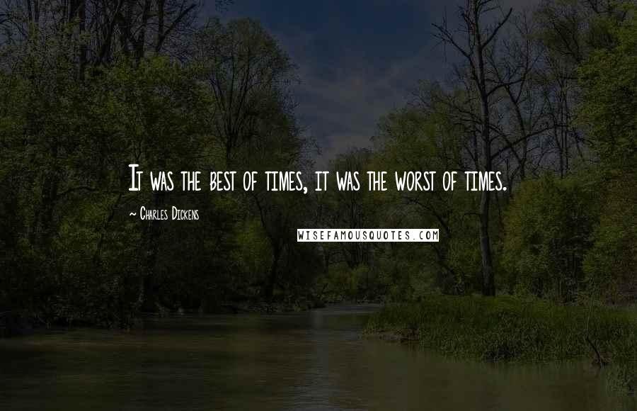 Charles Dickens Quotes: It was the best of times, it was the worst of times.
