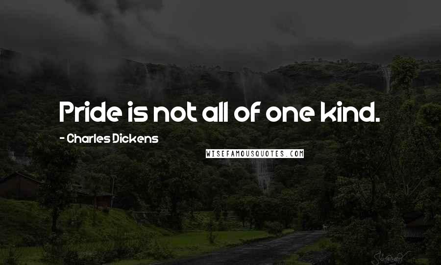 Charles Dickens Quotes: Pride is not all of one kind.