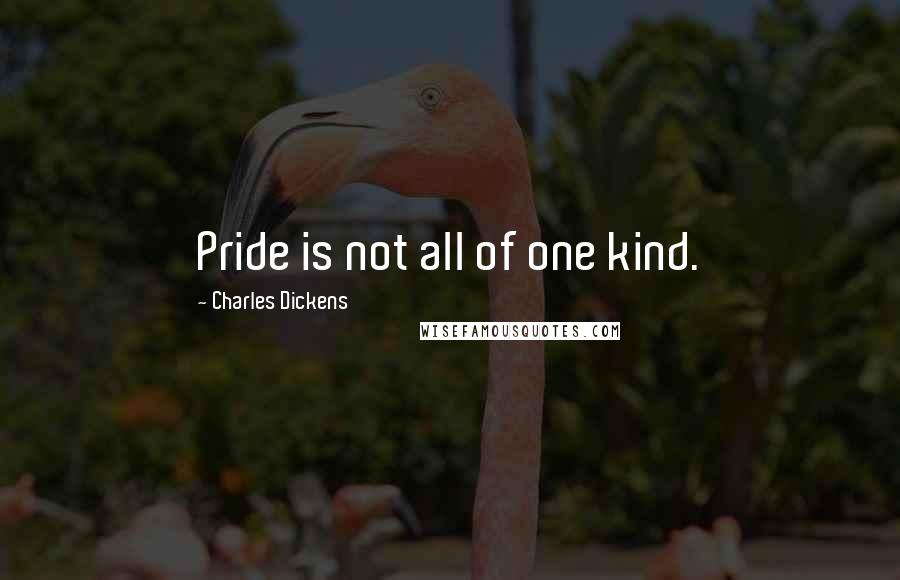 Charles Dickens Quotes: Pride is not all of one kind.