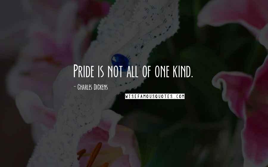 Charles Dickens Quotes: Pride is not all of one kind.