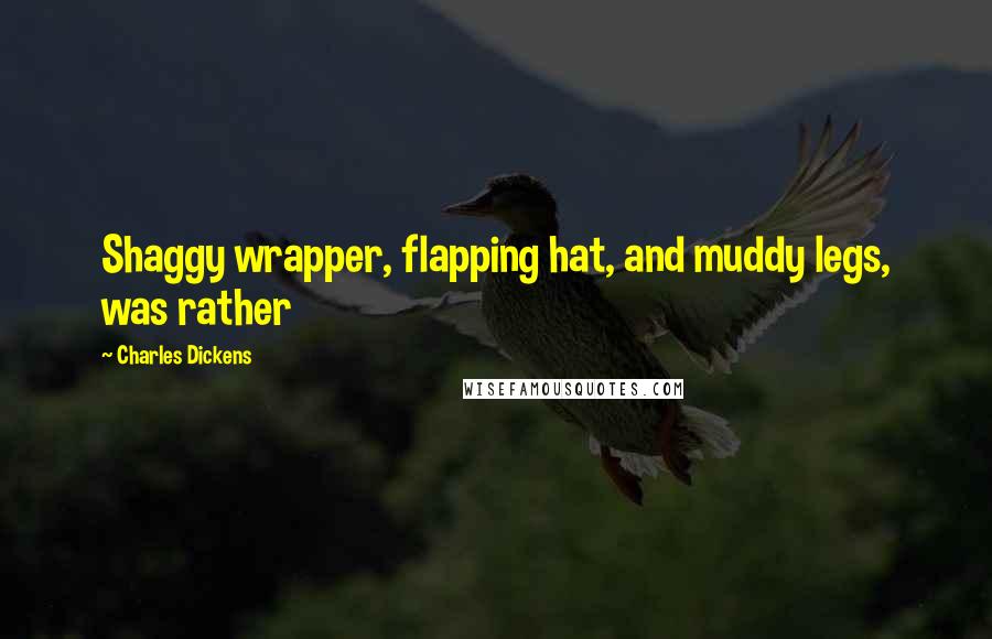 Charles Dickens Quotes: Shaggy wrapper, flapping hat, and muddy legs, was rather