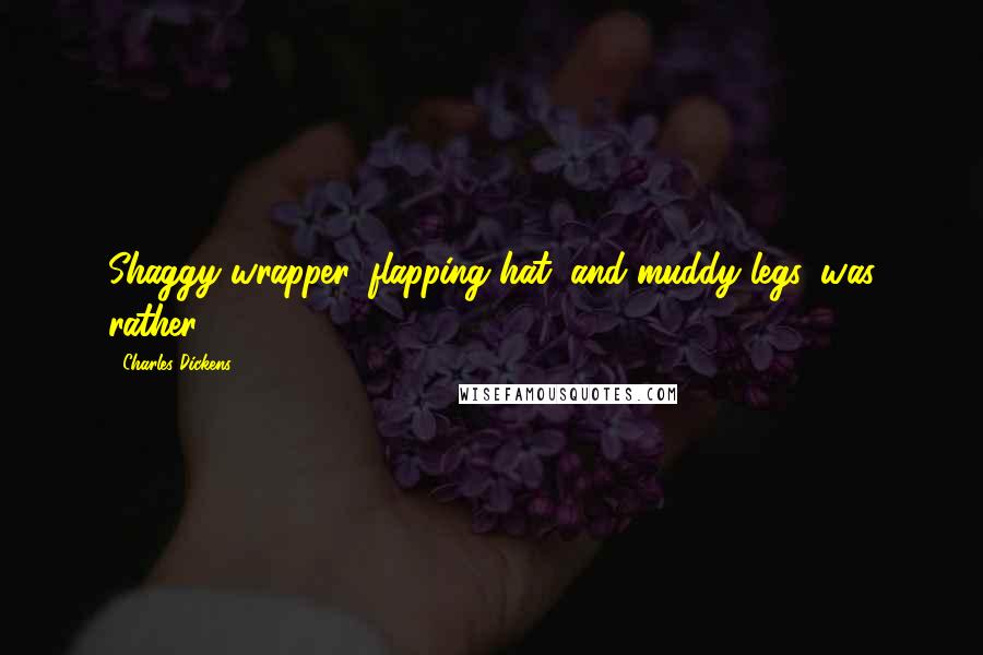 Charles Dickens Quotes: Shaggy wrapper, flapping hat, and muddy legs, was rather