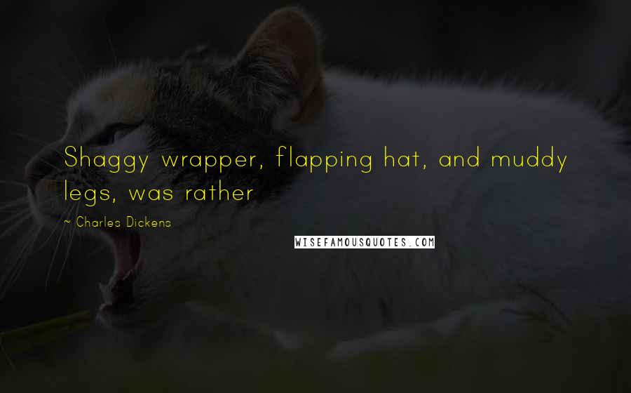 Charles Dickens Quotes: Shaggy wrapper, flapping hat, and muddy legs, was rather