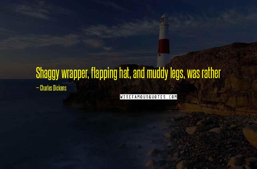 Charles Dickens Quotes: Shaggy wrapper, flapping hat, and muddy legs, was rather