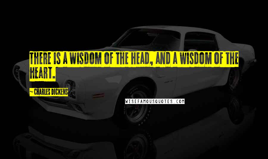 Charles Dickens Quotes: There is a wisdom of the head, and a wisdom of the heart.