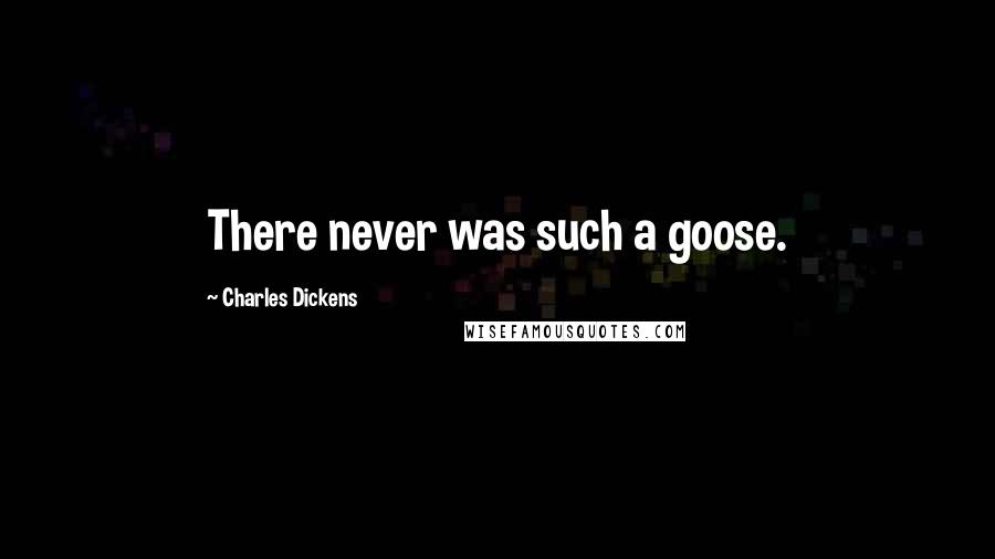 Charles Dickens Quotes: There never was such a goose.