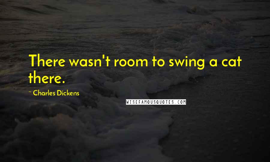 Charles Dickens Quotes: There wasn't room to swing a cat there.